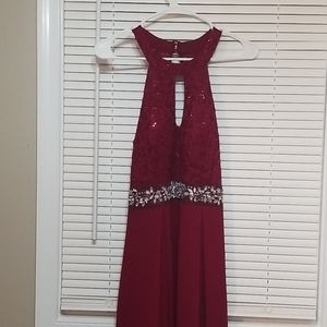 Burgendy elegant dress